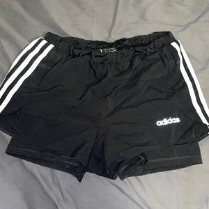 Adidas Shorts w/ Bicycle Short Style Underneath Size XS